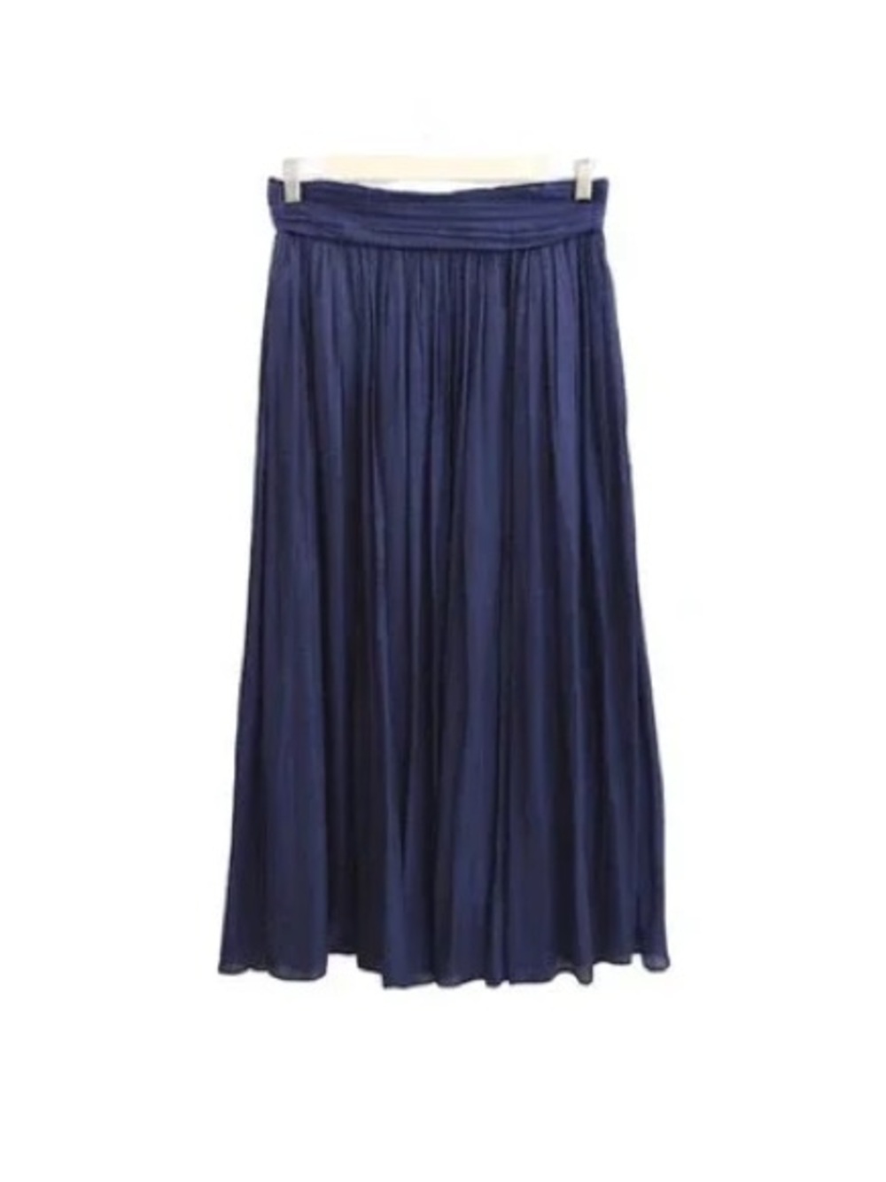 J. Crew Crinkle Cut Navy Midi Skirt